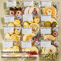 Nieuwe aanwinst: Puur handgemaakte fruitthee - Appel, sinaasappel, citroen, passievrucht mix, koud gebrouwen, gemengde smaken in zakje, zoals op Xiaohongshu.