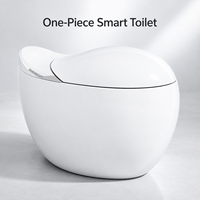 WC intelligent électrique de luxe monobloc en céramique avec bidet intégré, siège chauffant, séchoir à air chaud et chasse d'eau automatique