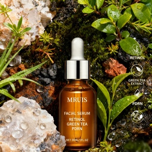 Sérum raffermissant au thé vert PDRN, <span class=keywords><strong>soin</strong></span> coréen végétalien pour les ridules et l'aplanissement de la texture de la peau, disponible en <span class=keywords><strong>coffret</strong></span> cadeau MRUIS 30ml - Product Image 2