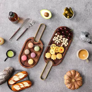 Assiette de service en bois du fabricant Woodsun Assiettes à dessert Snack