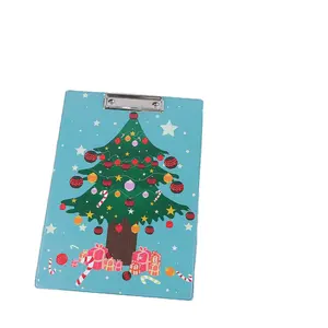 دبوس لحاف اجتماعات مزين بشعار مخصص وطبقة تغطية عليها شجرة عيد الميلاد ومكتبة ملفات مزدوجة الوجهين