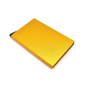 OEM ODM Custom Logo <b>RFID</b> <b>Blocking</b> Metal Card Holder Slim Pop Up Metal <b>Wallet</b> for Business Gift Minimalist Aluminum Card Holder - Product Image 1