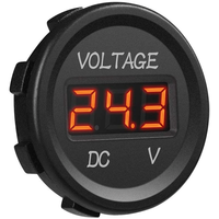Voltmètre étanche DC 12V-24V, affichage numérique LED 12V, jauge de tension pour voiture