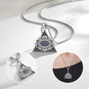 Erryshine-collar de plata de primera ley <span class=keywords><strong>con</strong></span> forma de <span class=keywords><strong>ojo</strong></span> de Diablo, colgante de plata de gyptian 925 - Product Image 3