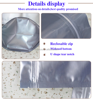Sachet alimentaire refermable anti-humidité Kuny 5kg, en aluminium, avec fermeture éclair, personnalisable, vente en gros et au détail