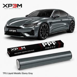 ฟิล์มหุ้มรถยนต์ XP3M สีเมทัลลิกอีโบนี่เกรย์ เงาแบบเหลว  TPU  ความหนา 7.5 มิล  ซ่อมแซมตัวเองได้ ป้องกันรอยขีดข่วน ป้องกันการเหลือง - Product Image 1