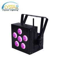 Batería inalámbrica para interiores, 6x18W, 6 en 1, RGBWA, led UV, luces superiores alimentadas por control remoto