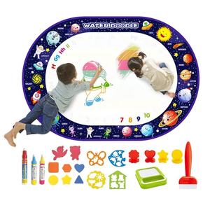 Tapis de Dessin Magique Ovale pour Enfants Thème Espace, Toile de Peinture à l'Eau Personnalisable, Jouets de Dessin Aquatique avec Stylo - Product Image 5