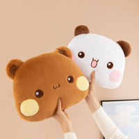 Coussin en peluche ours panda mignon de dessin animé, coussin doux en forme d'animal en peluche pour la décoration de la maison, canapé, lit, voiture