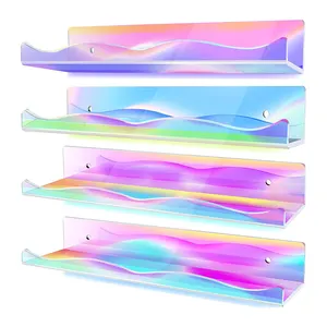 Wandmontage Regenboog Iriserende Voor Slaapkamer Badkamer Woonkamer Of Keuken Drijvende Acryl Planken