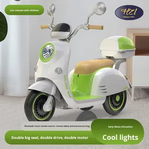 Motocicleta Eléctrica Triciclo de Plástico con Capacidad para Dos Personas, Niños y Niñas, con Música, Recargable, Juguete - Product Image 2