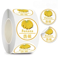 Étiquettes adhésives personnalisées avec logo de marque, rouleaux d'étiquettes alimentaires, autocollants alimentaires brillants, étiquettes pour emballages de fruits, étiquettes alimentaires