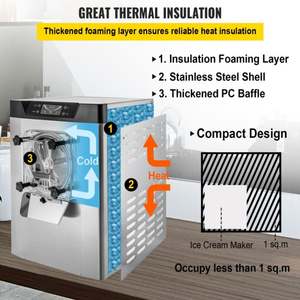 SIAHO-618 machine à crème glacée dure 1400W 20L/H - Product Image 2