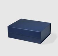Caja de Regalo Rígida Magnética Azul Marino de YZ Factory con Laminado Mate y Forro de Esponja, Hecha de Cartón Corrugado para Empaque de Regalos