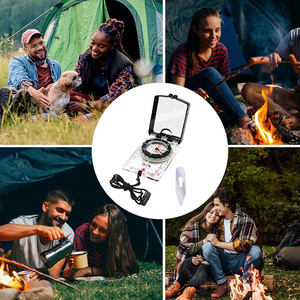 Brújula Profesional DC45-6F Tipo Flip, Instrumento de Nivelación, Indicador de Pendiente, Luminosa, para Exteriores, Geología, Senderismo, <span class=keywords><strong>Kit</strong></span> de Supervivencia - Product Image 5