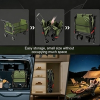 Chariot de camping robuste et portable, convertible en lit de repos pour le camping, la cour et la pêche