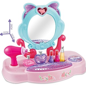 Othrt Pretend Play Fashing <b>Make</b> <b>up</b> <b>Desk</b> Beautician Toys Plastic Princess Hair Dressing Table Kids Girl Makeup Kit Set for Kids - Product Image 1