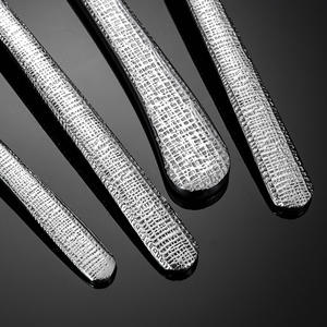 Couverts martelées de haute qualité ensemble complet fourchette cuillère couteau ustensile de service 304 ensemble d'ustensiles de couverts en acier inoxydable - Product Image 6