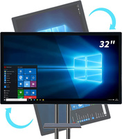 Pantalla plana interactiva OPS de 32 43 49 55 pulgadas con Windows i5 i7, pantalla táctil capacitiva 1080P FHD para conferencias, reuniones y educación