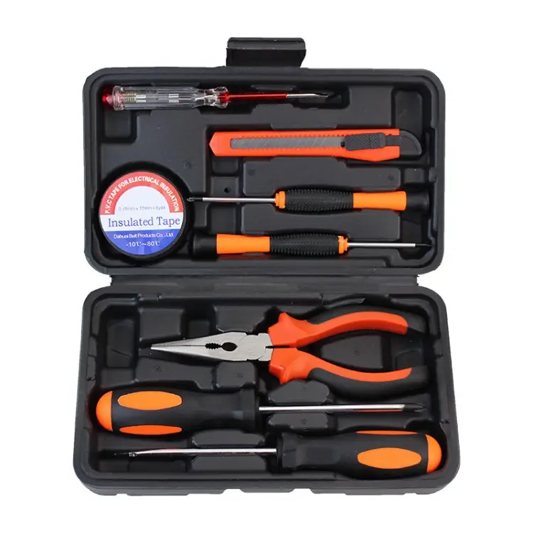 Kit de reparación multifuncional, caja de herramientas para el hogar, bricolaje, herramientas de manos