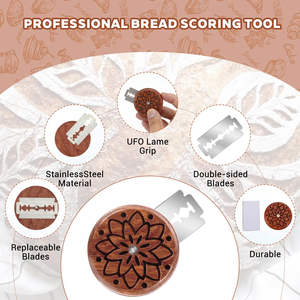 Couteau à pain en bois UFO personnalisé pour la découpe de la pâte, outil de traçage pour kit de panier à pain au levain - Product Image 4