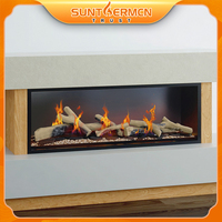Bûches de cheminée réalistes en fibre céramique pour la décoration de cheminées à gaz d'intérieur