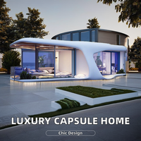 2025 Smart Space Capsule House Maison de conteneur de capsule spatiale de voyageur moderne pour maison mobile