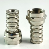 Prise en laiton de type F de qualité supérieure à visser pour câbles de 3,6 mm