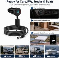 Câble d'alimentation DC 12V-24V vers 30V pour Starlink Mini, chargeur de voiture 10FT/3M, élévateur de tension allume-cigare avec ports USB-C et USB-A