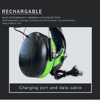 Protège-oreilles rechargeables Bluetooth et radio AM/FM, cache-oreilles électroniques anti-bruit pour le jardinage et le travail