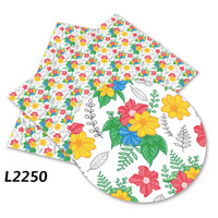 136 cm * 30 cm Professionnel personnalisé Printemps fleurs Colorées Imprimé Faux Tissu En Cuir PU Pour sacs à main