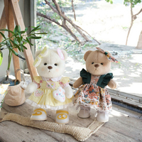 Ours en peluche Lina de 30 cm en coton fait main, personnalisable, pour remplacement de poupée Teddy Tales, cadeau unisexe, accessoires vestimentaires