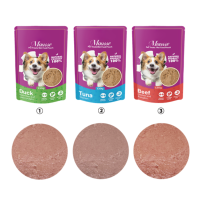 Friandises humides équilibrées pour chiens - Riches en protéines, sans OGM, sans sucre, sans danger pour les animaux, avec canard et thon, faible MOQ, OEM, en vrac