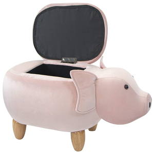 Reposapiés otomanos de <span class=keywords><strong>terciopelo</strong></span> <span class=keywords><strong>rosa</strong></span>, moda creativa, mesa de centro para el hogar, cambio de zapatos, Banco de zapatos de cerdo bonito, <span class=keywords><strong>PUF</strong></span>, silla para niños - Product Image 1