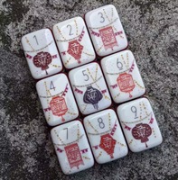 Offre Spéciale – Ensemble de Mahjong de Luxe Américain à Sept Couches en Acrylique Orange Gravé, Résistant à l'Eau, pour 4 Joueurs, Table de Jeu Portable pour Casino