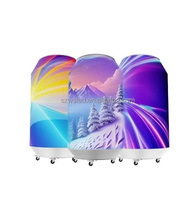 Écran LED P2 mobile circulaire en forme de canette de bière souple, indice de protection IP65, pour ascenseur, fonction SDK, signalisation de magasin de détail, écran incurvé