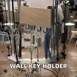 Porta Llaves de Pared de Diseño Minimalista, Colgador de Llaves Metálico Adhesivo con Gancho para Entrada, Soporte para Llaves y Correo - Product Image 2