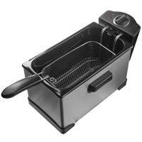 Friteuse Électrique Professionnelle 3,5 L de Comptoir, Prix de Gros, avec Minuteur et Panier, pour Usage Domestique, Restaurants et Événements, pour la Friture à l'Huile