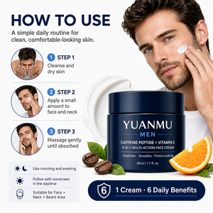 Routine de soin de la peau <span class=keywords><strong>anti</strong></span>-âge, <span class=keywords><strong>anti</strong></span>-rides, hydratant quotidien pour hommes, crème visage 6-en-1 pour hommes - Product Image 6