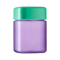 Pot carré en PET de 350 ml pour compléments alimentaires, couleur personnalisée, avec bouchon sécurité enfant, sans BPA, à large ouverture, pour gommes et capsules, avec couvercle carré
