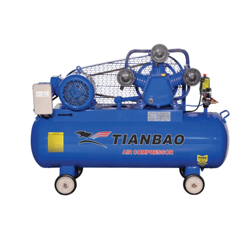 TIANBAO W-0.36-8 220V/380V 360L/min 65*3MM 1050r/min 4HP/3KW 100 리터 벨트 구동 공기 압축기 가정용 기계