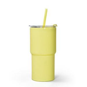 Customizable Dual <b>Drinking</b> Food Grade Double Layer <b>Plastic</b> Heat Resistant Water Bottle Travel Car Tumbler Cup Mug With <b>Straw</b> - Product Image 1