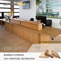 Grand contreplaqué de bambou CDX 3 plis personnalisé Contreplaqué de stratification par cintrage fini en bambou de qualité construction