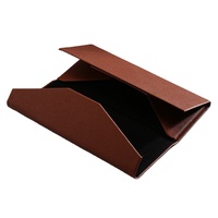Étui à lunettes personnalisé en usine, multicolore, très vendu, en cuir PU rigide, pliable, support triangulaire en métal pour lunettes de soleil, boîte avec impression de logo