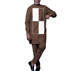 Yibaoli – vêtements traditionnels <span class=keywords><strong>pour</strong></span> hommes, 100 coton ankara wax bazin africain, 2 pièces - Product Image 3