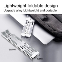 Support pliable pour ordinateur portable, base de support pour tablette, support de refroidissement en alliage d'aluminium, support universel pour ordinateur, accessoires