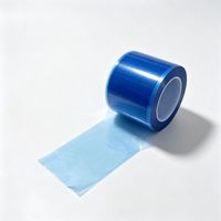 Film de protection pour verres optiques en acrylique PVC bleu, découpé sur mesure, simple face, avec adhésif puissant sans résidu pour emballage de lunettes