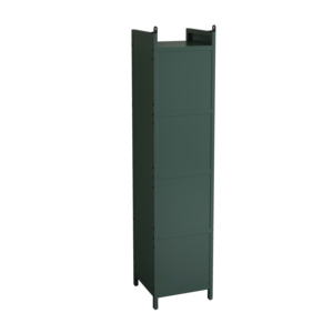 Moderno Mueble de Cuatro Niveles con Puertas de Vidrio, Organizador de Almacenamiento Verde Oscuro para Baño, Sala de Estar, Entrada, Comedor - Product Image 6