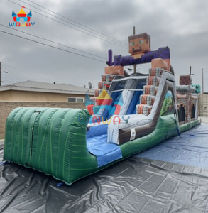 Circuito de Obstáculos Inflable Comercial con Temática de Píxeles - Desafío de Obstáculos de Bloques para Fiestas Infantiles y Eventos al Aire Libre - Product Image 6