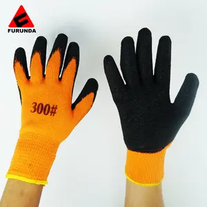 Industrial Wrinkle Latex Coated Gloves And Working Safety Gloves For Worker Factory Supply Wholesale Industrial Latex Workglove